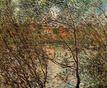 Frühling durch die Zweige Claude Monet Ölgemälde